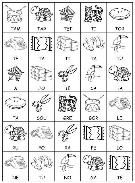 Formação de Palavras com Sílabas - Jogos Pedagógicos Formação de Palavras com Sílabas - Jogos Pedagógicos