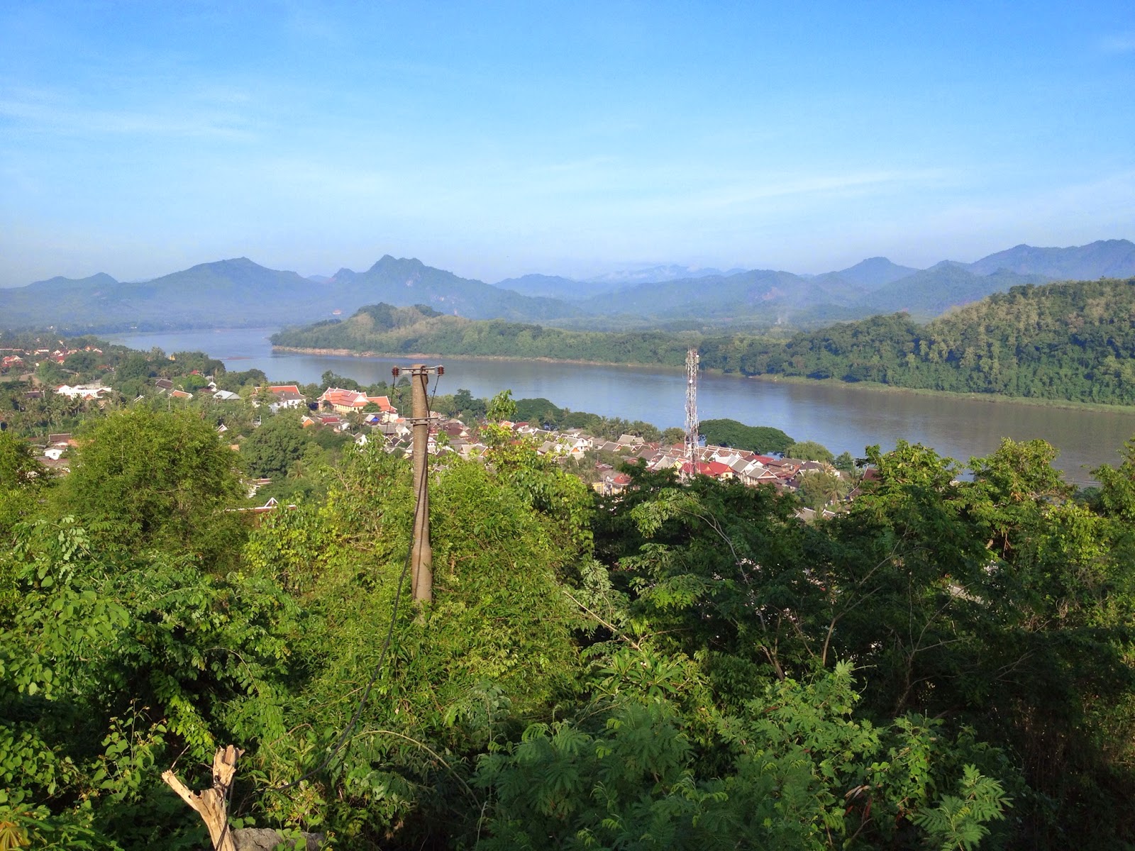 Luang Prabang - 360 degree view from the top of Phousi Hill