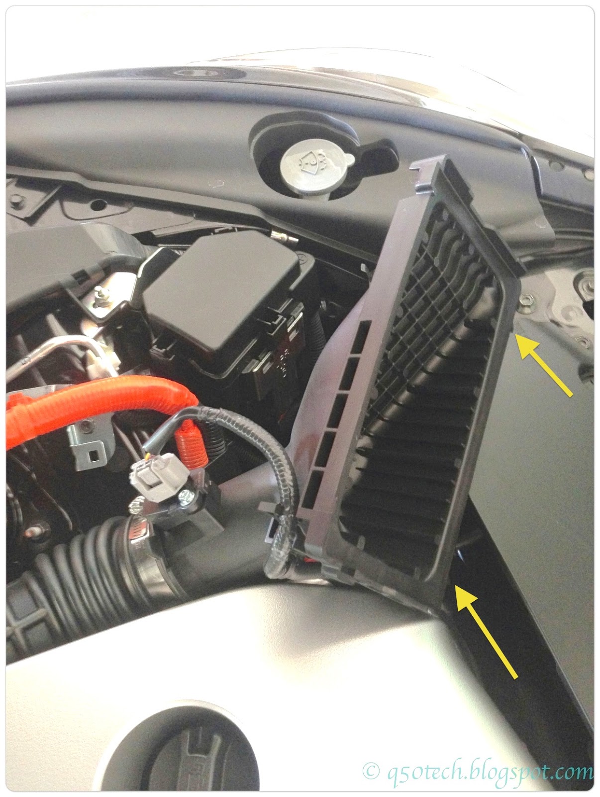 Infiniti Q50 Technical & Operational Blog Installing K&N Drop in Air