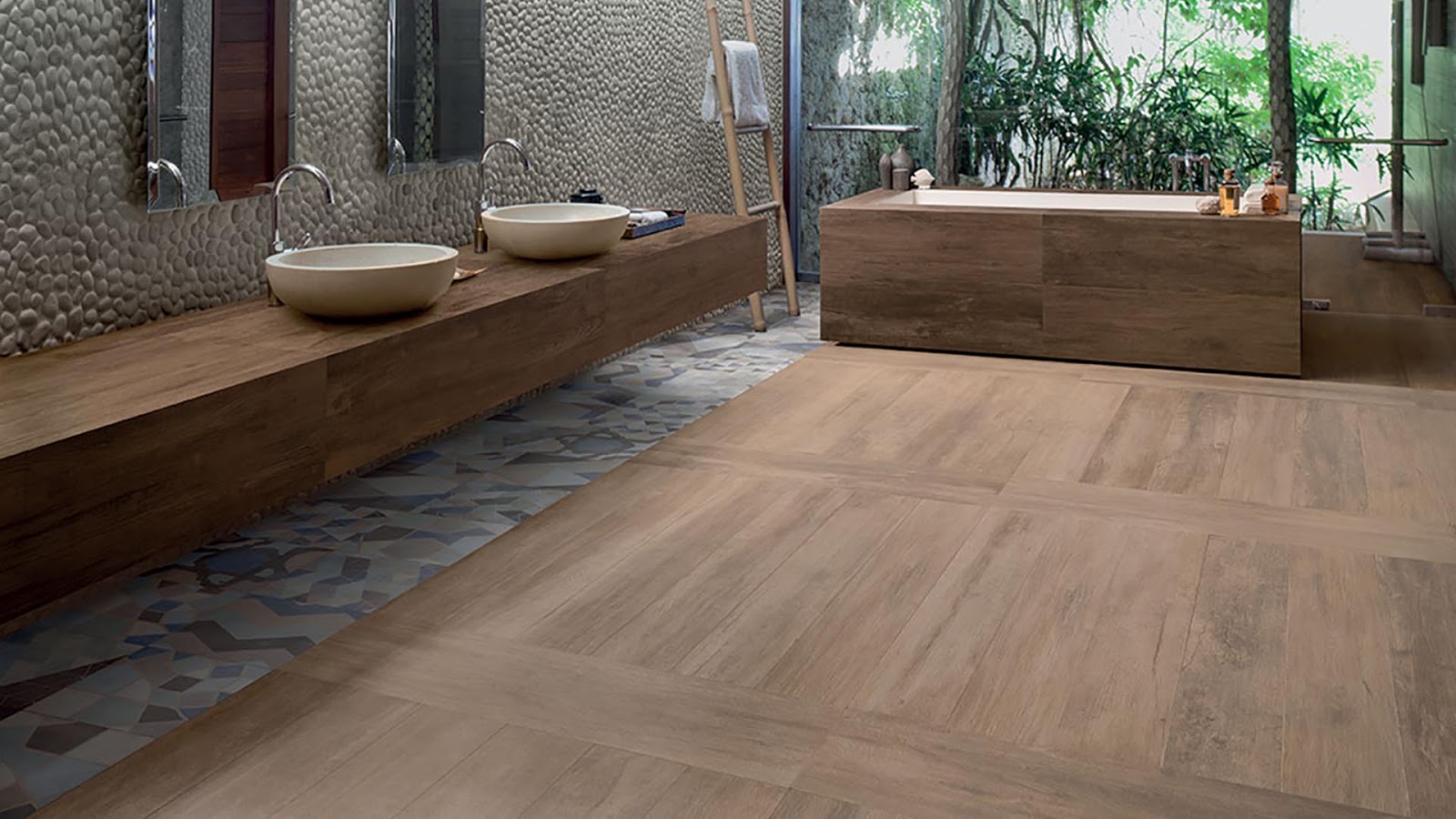 Wood finish tiles Root and Vibe collection Floor & Wall Tiles Design