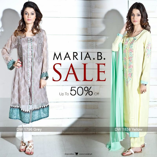 50% OFF on Maria.B Stitched Lawn | Daily Deals & Offers in Pakistan