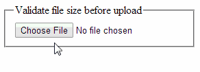 validate file size before file upload using javascript in asp.net