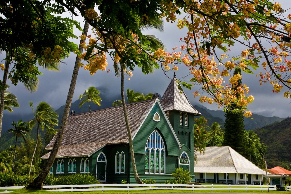 hawaiian life The town of Hanalei, Kauai, Hawaii, photo