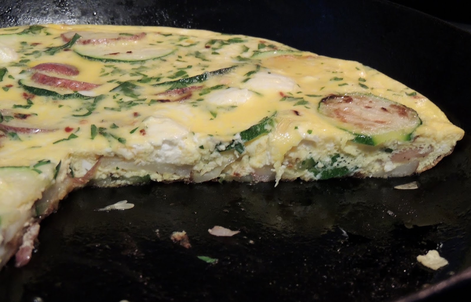 Gas Stove Girl Zucchini, Goat Cheese and Potato Frittata
