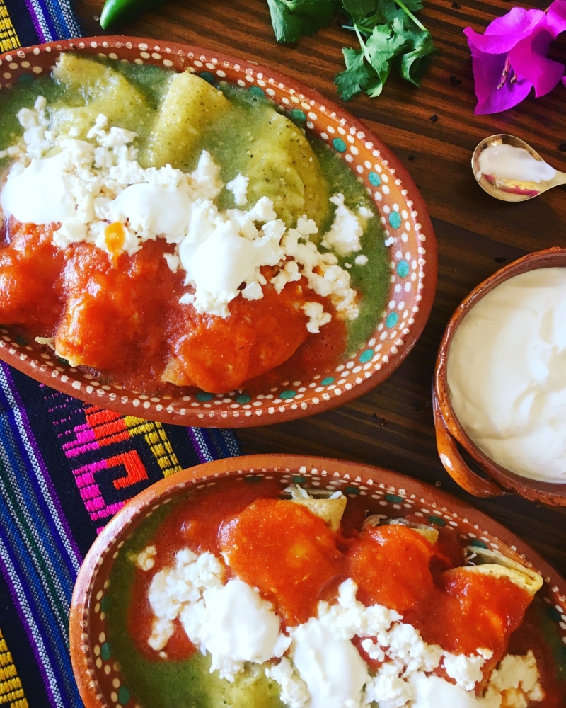 Enchiladas tricolor Delirios de Cocina