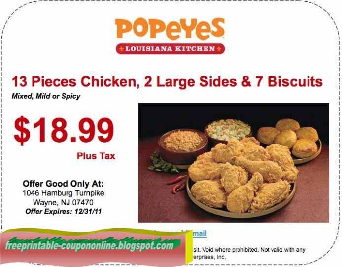 Leave a Comment Discounts average $8 off with a Popeyes promo code or coupon. 17 Popeyes coupons now on RetailMeNot.