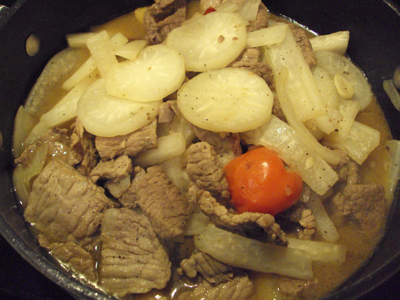 BRAISED DAIKON with BEEF