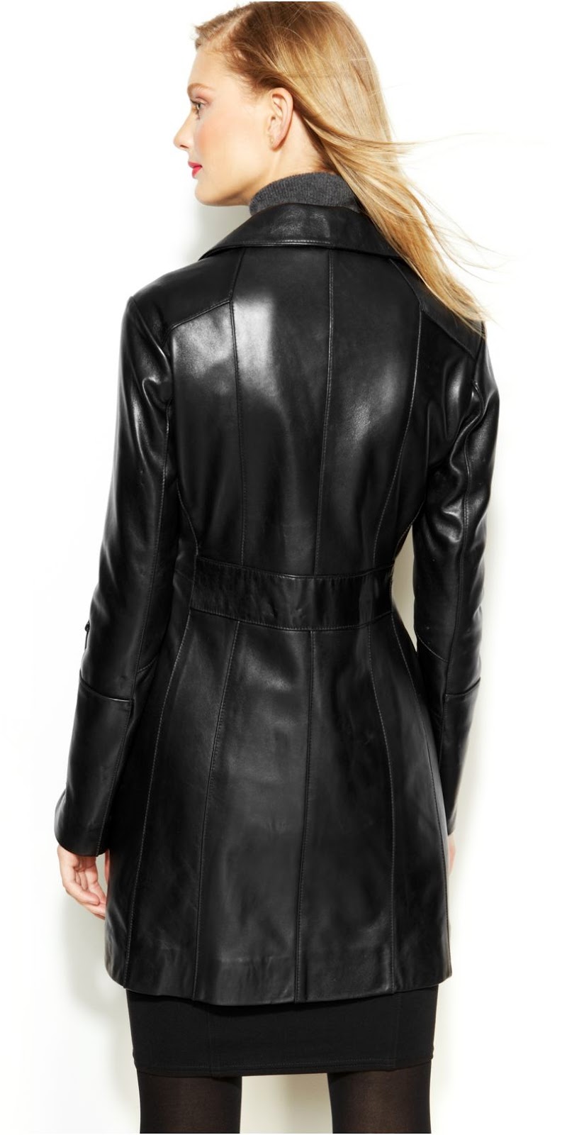 Leather Coat Daydreams Anne Klein black leathercoats