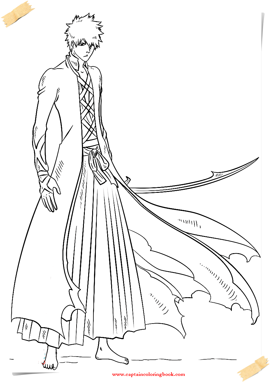 Bleach Anime Coloring Pages 105+ SVG File Cut Cricut