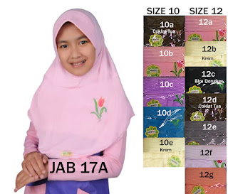 Jilbab Anak Delima Jab 17A size 10-12