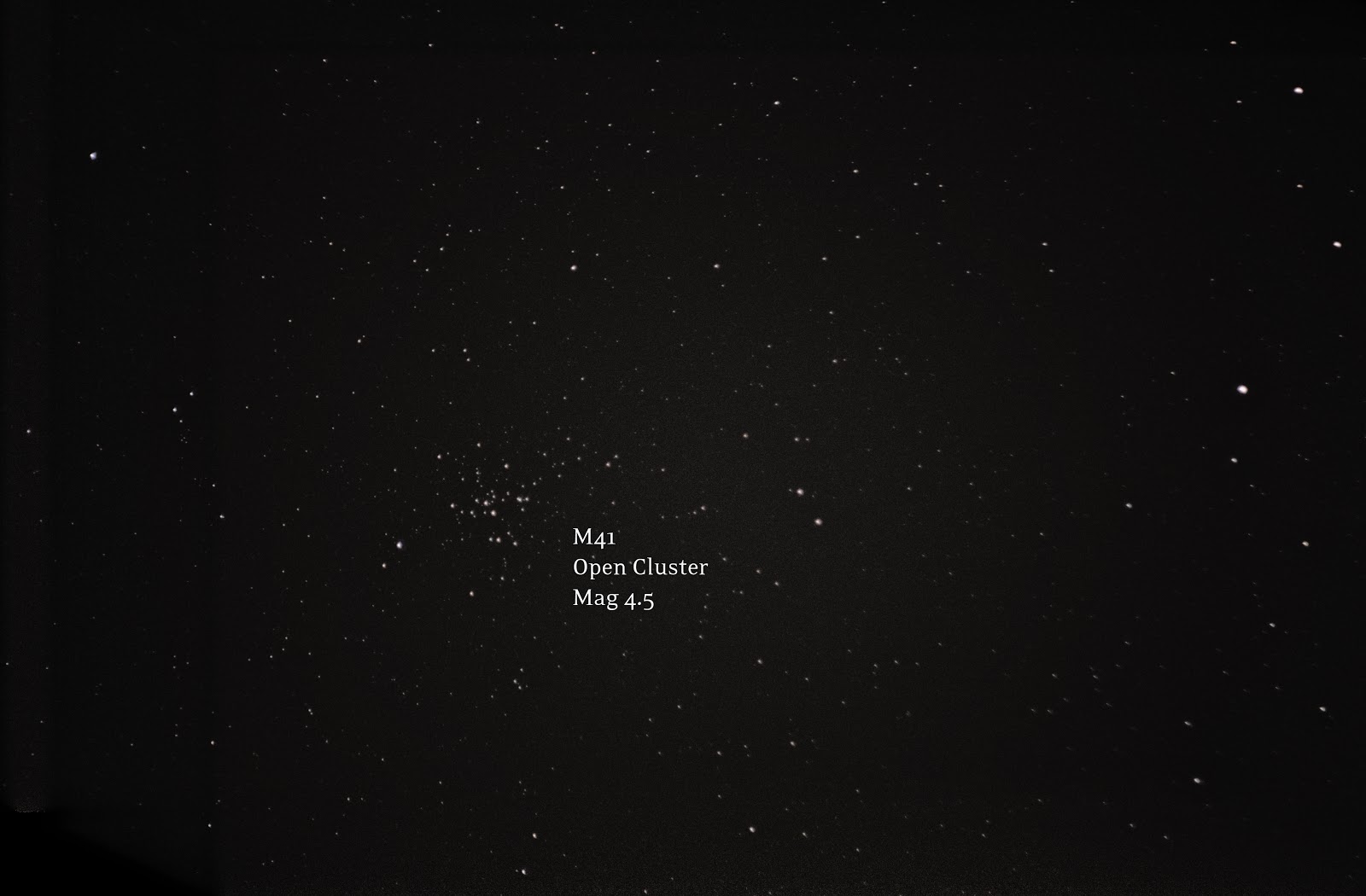 M41, open cluster in Canis Major