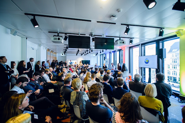 Foto vom Google-Konferenzraum, in dem der vierte Google Talk Berlin stattffand