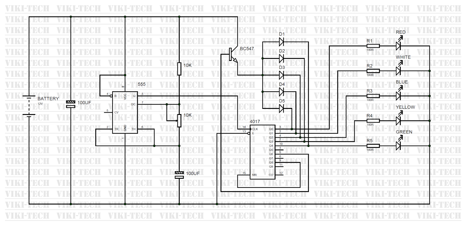 Candle lights using IC 4017