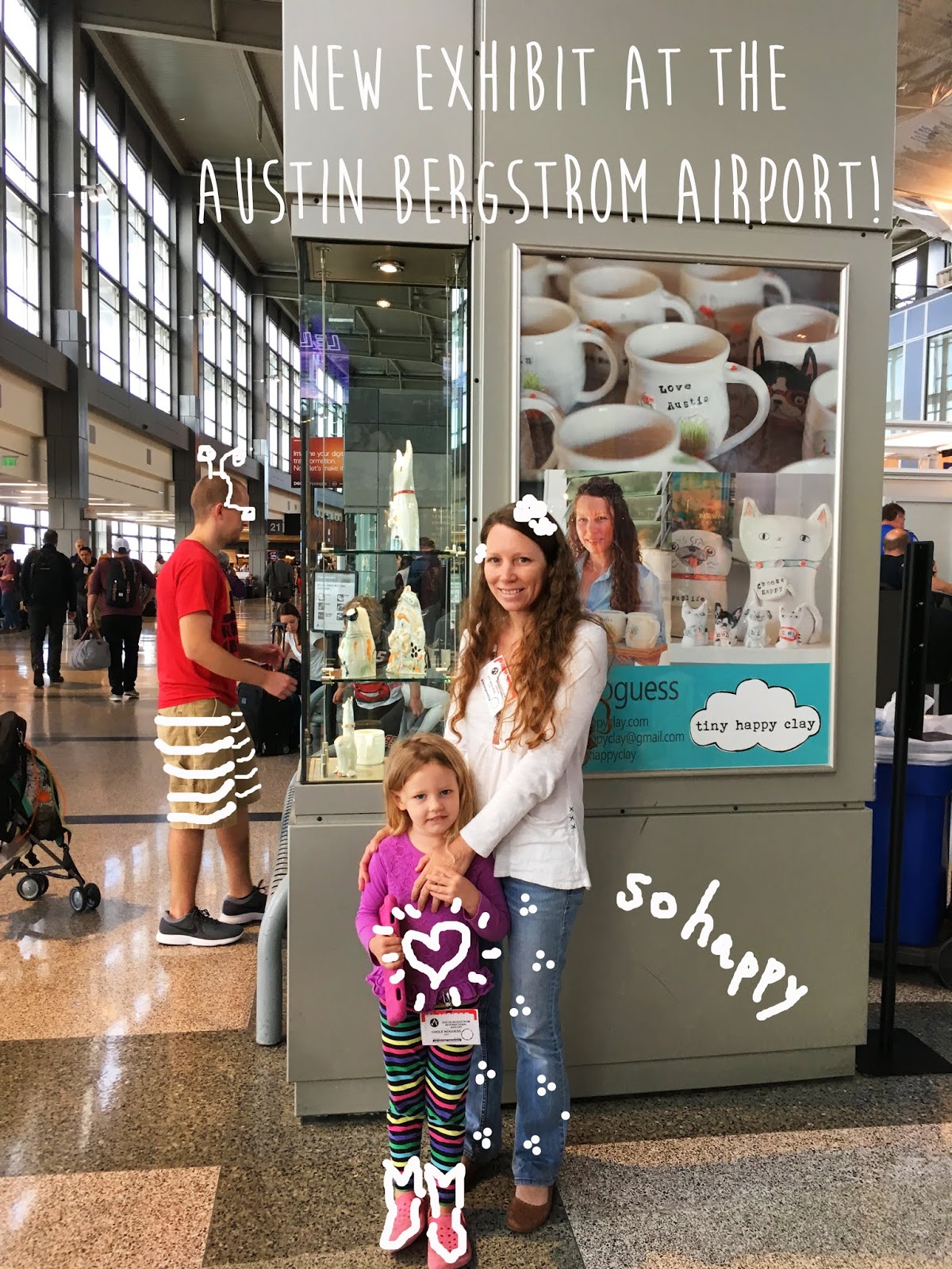 Tiny Happy Clay AustinBergstrom International Airport Art Installation
