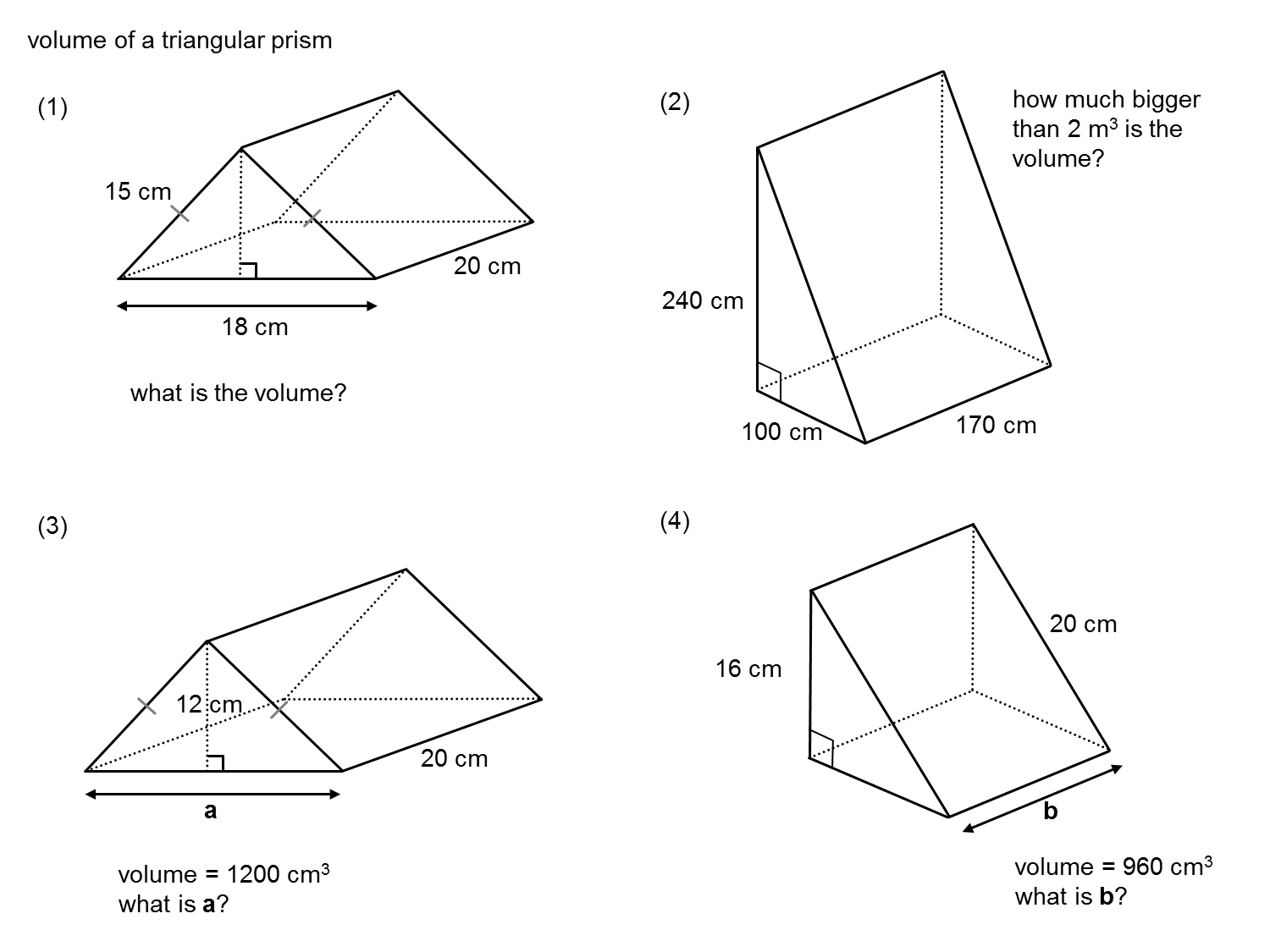 formula for volume of triangular prism