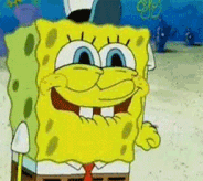 spongebob is excited