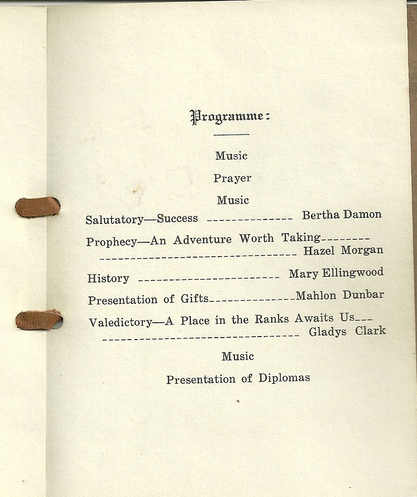 Heirlooms Reunited 1921 Commencement Exercises, Winterport Maine High
