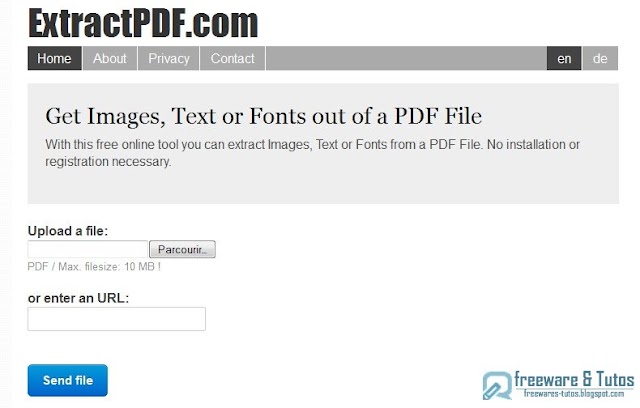 ExtractPDF : un service en ligne pour extraire les images, le texte ou les polices d'écriture des documents PDF