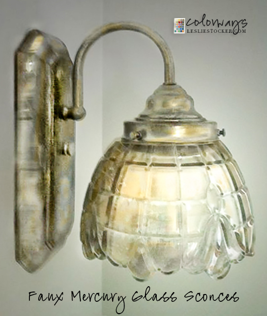 Colorways DIY Faux Mercury Glass Sconce