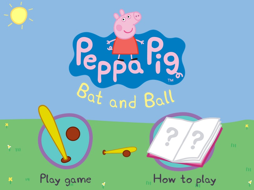 Peppa Pig Games. Bat and Ball KGames