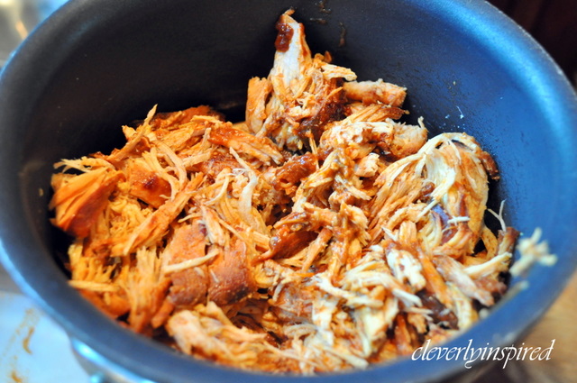 BBQ crock pot chicken - Cleverly Inspired