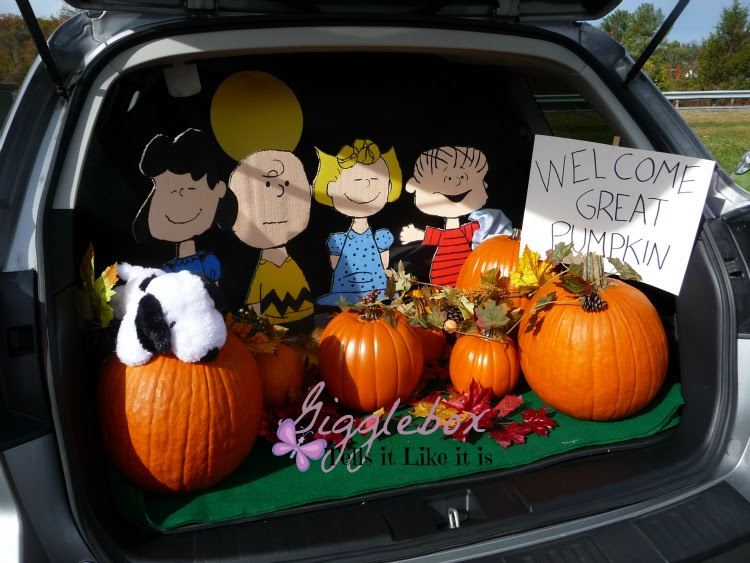 how to make a peanuts theme for trunk or treat creating the pumpkin