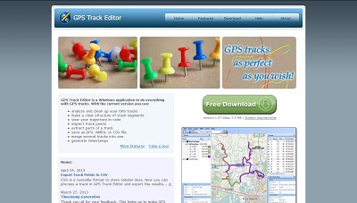 GPS Track Editor, Map