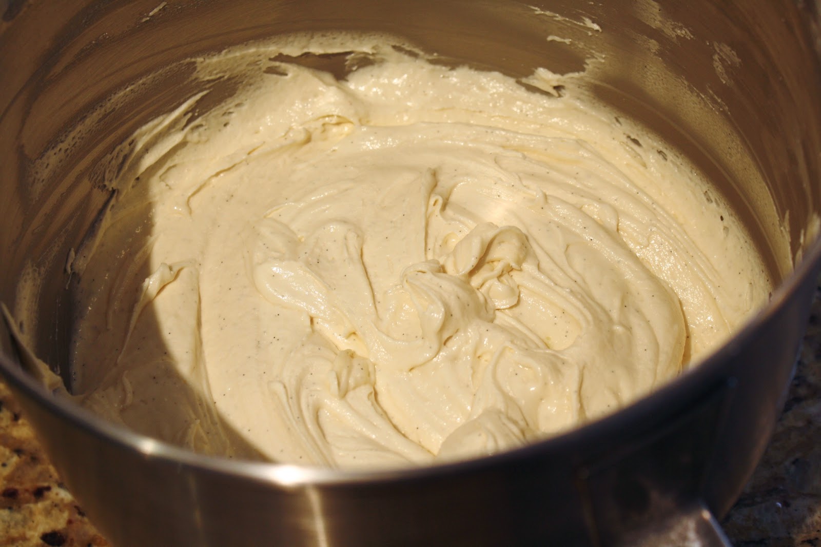 A close up of a bowl of buttercream