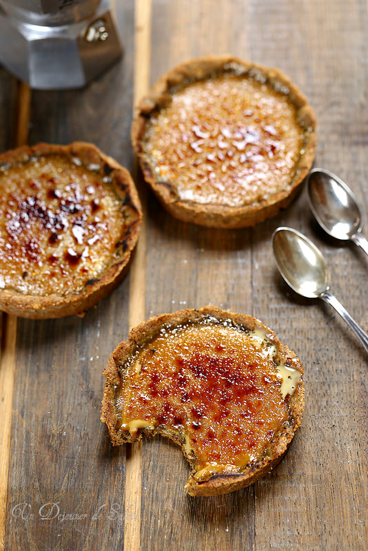 Tarte au café façon crème brûlée