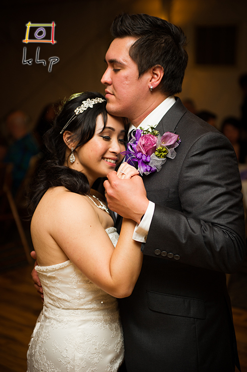 First Dance Love is palpable in this picture of the newlyweds' first dance.