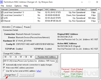 Tecnitium MAC Address Changer Tecnitium MAC Address Changer