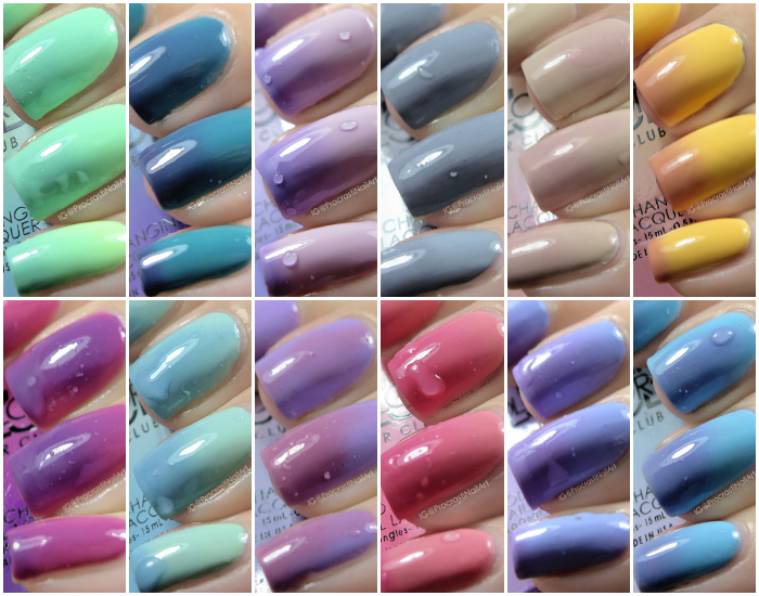 Swatches Color Club Mood Changing Nail Lacquers Procrastinails I Have An Amazing And Huge Post To Share With You Today Swatches Of All 12 Shades In The Color Club Mood Changing Nail Lacquer Series