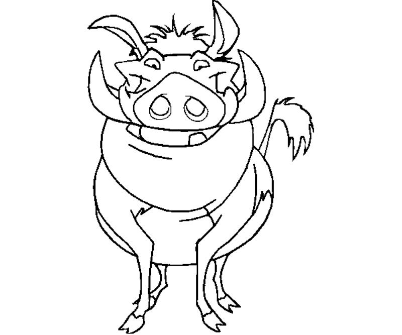 Warthog Pumba Coloring Page Coloring Coloring Pages