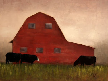 "red barn" 9x12