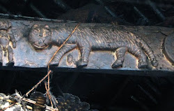 Tiger in Naga sculpure