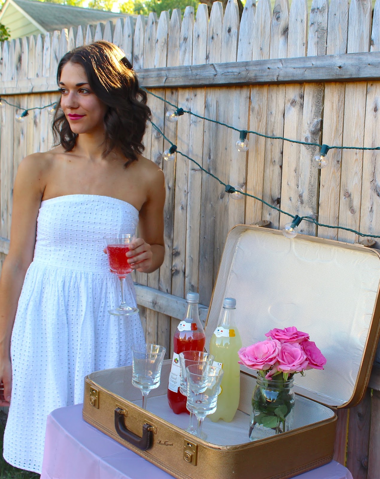 Kiss of Pink DIY Vintage Suitcase Mini Bar