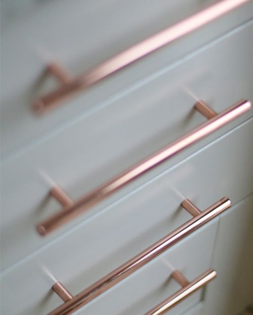 Puxadores Rose Gold Blog Viés Design