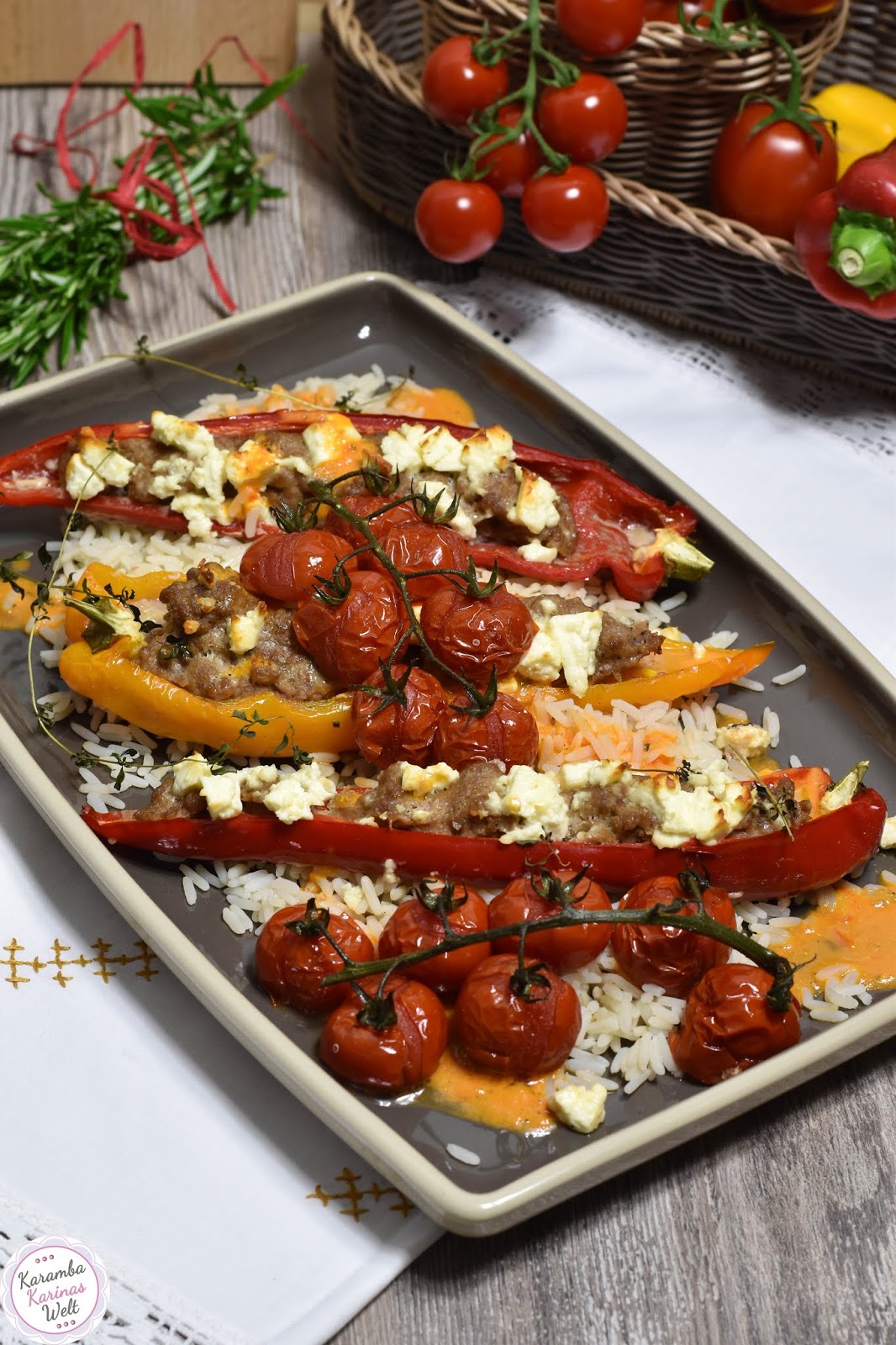 KarambaKarina&amp;#39;s Welt: Gefüllte Spitzpaprika mit gebackenen ...