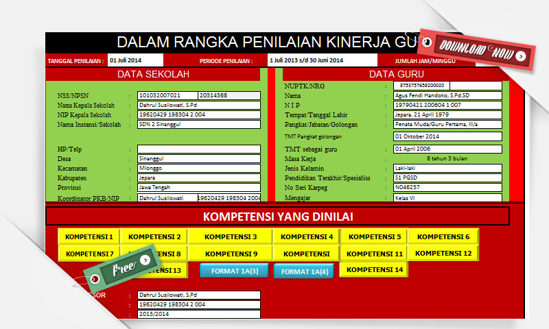 Aplikasi PKG Otomatis Menggunakan MS. Excel Terbaru ...