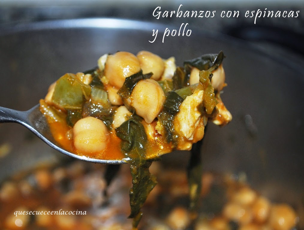 Cocina con gusto Potaje de garbanzos, espinacas y pollo