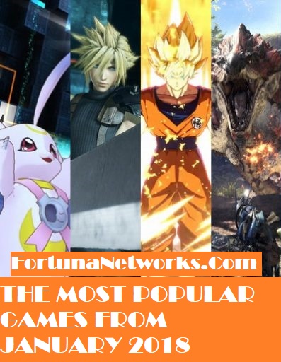 THE MOST POPULAR GAMES FROM JANUARY 2018 THE MOST POPULAR GAMES FROM JANUARY 2018