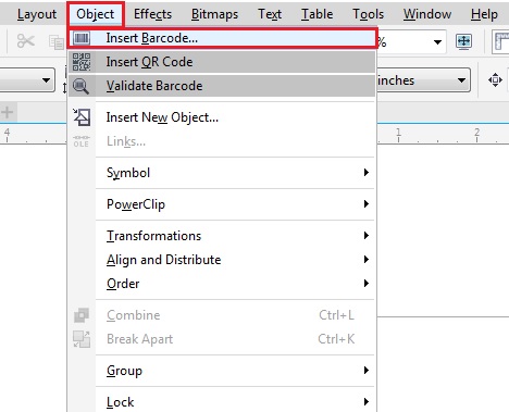 Cara membuat barcode di corel