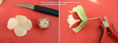 how to carve orchid of daikon