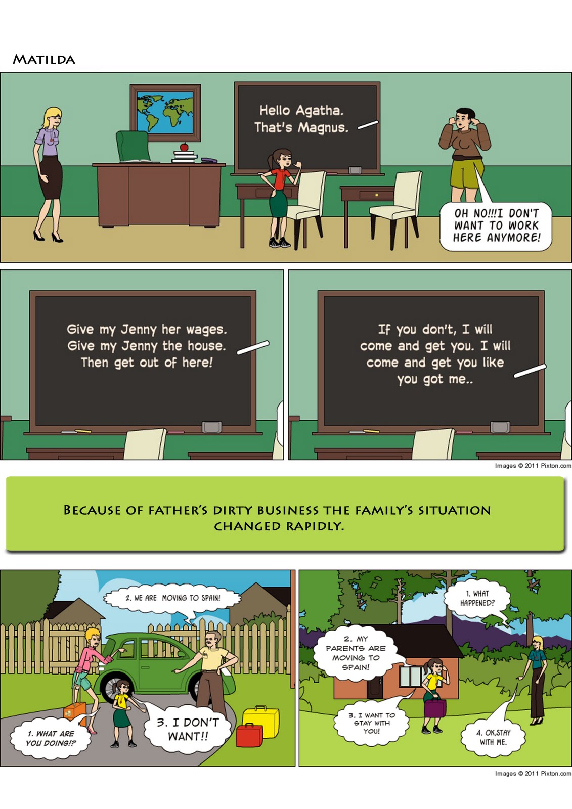 "The Magic of Books": Matilda comic book - English version