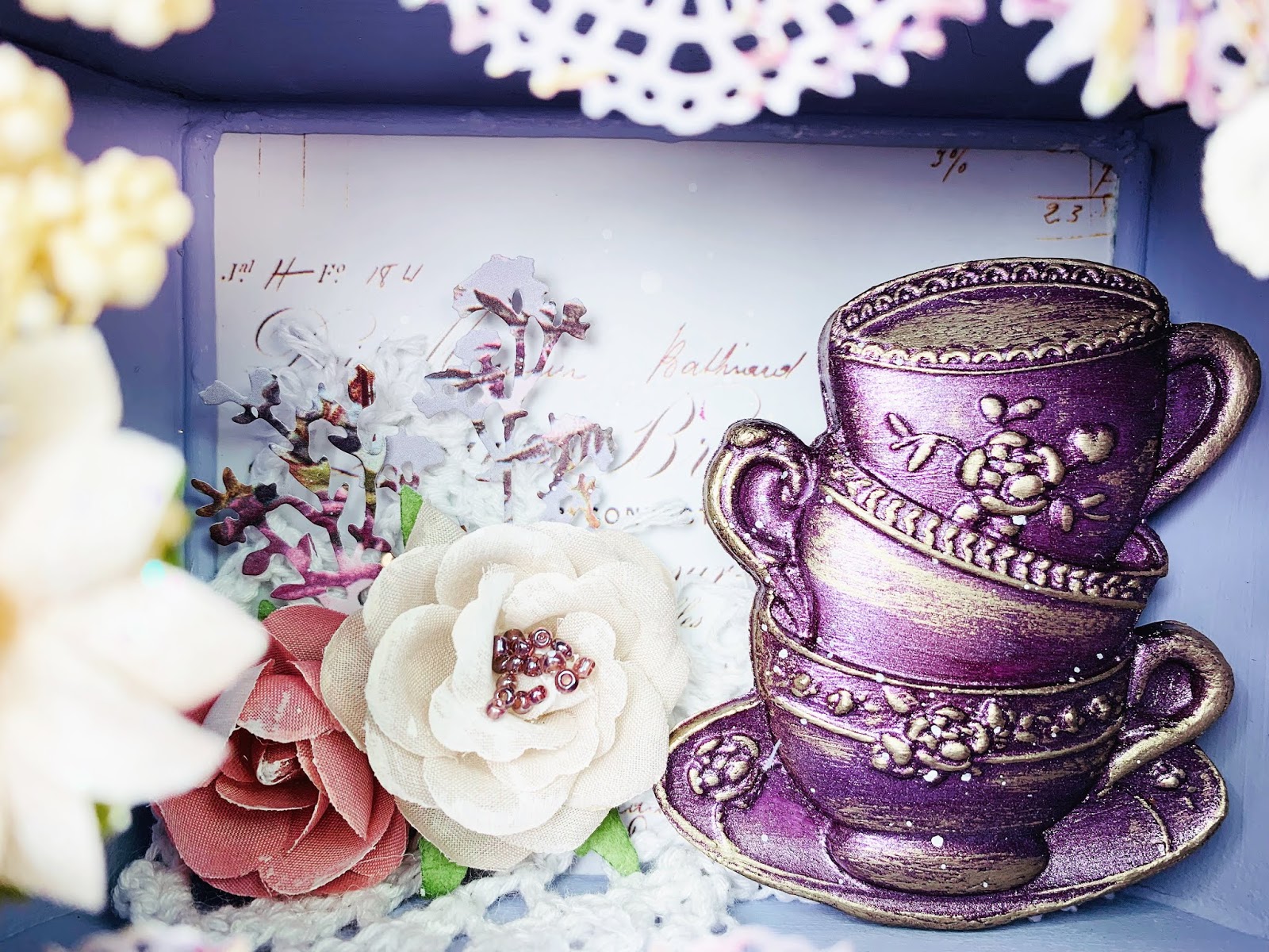 Shabby Chic Altered Rusty Teapot