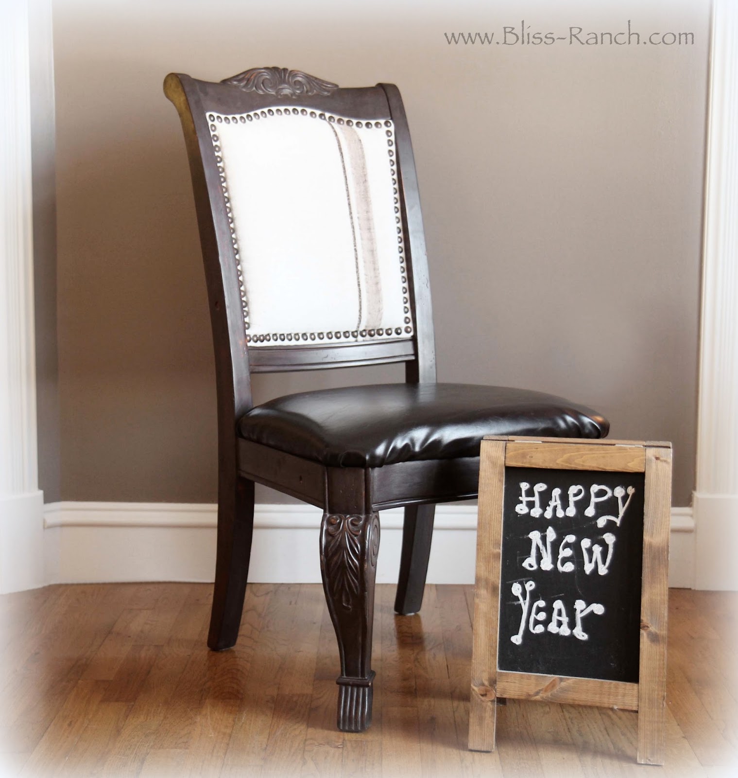 Dining Room Chairs With Vintage Grain Sack Look, Bliss-Ranch.com
