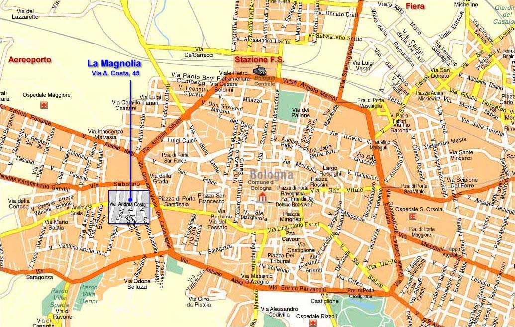 Cartina Bologna