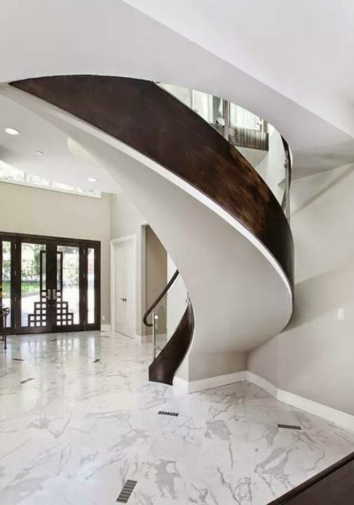 Modern staircase design for duplex apartments