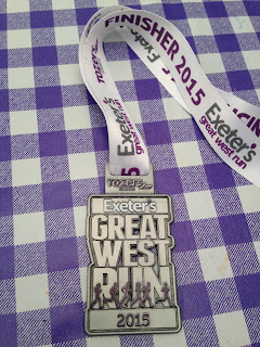 Exeter Great West Run 2015 medal