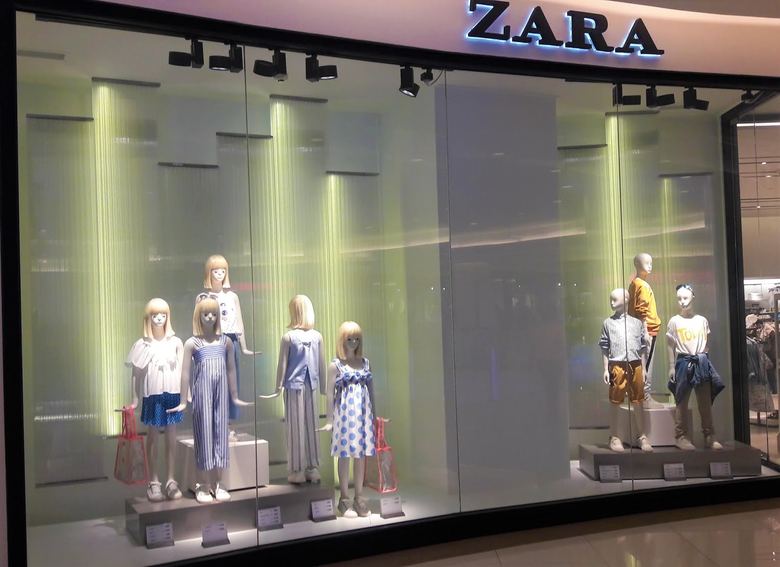 ZARA window display at ZARA Siam Paragon in Bangkok, Thailand